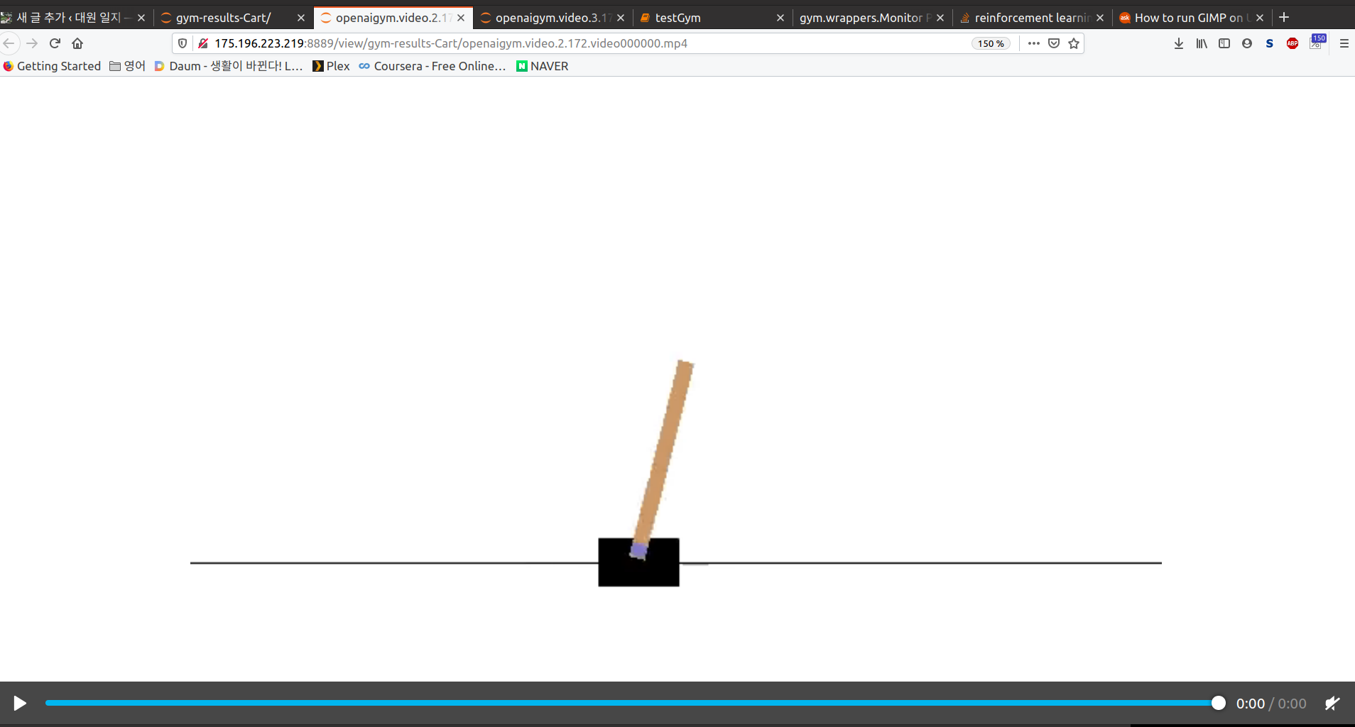 openai gym cart pole 설정